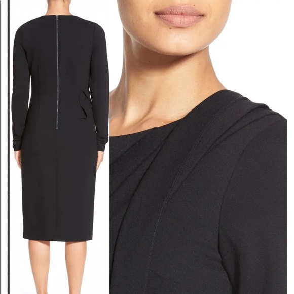 Kobi Halperin Rafaella Black Sheath Dress sz 14 - Picture 4 of 10